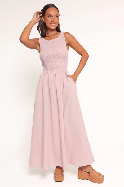Petal & Pup Lillie Maxi Dress - Pale Pink