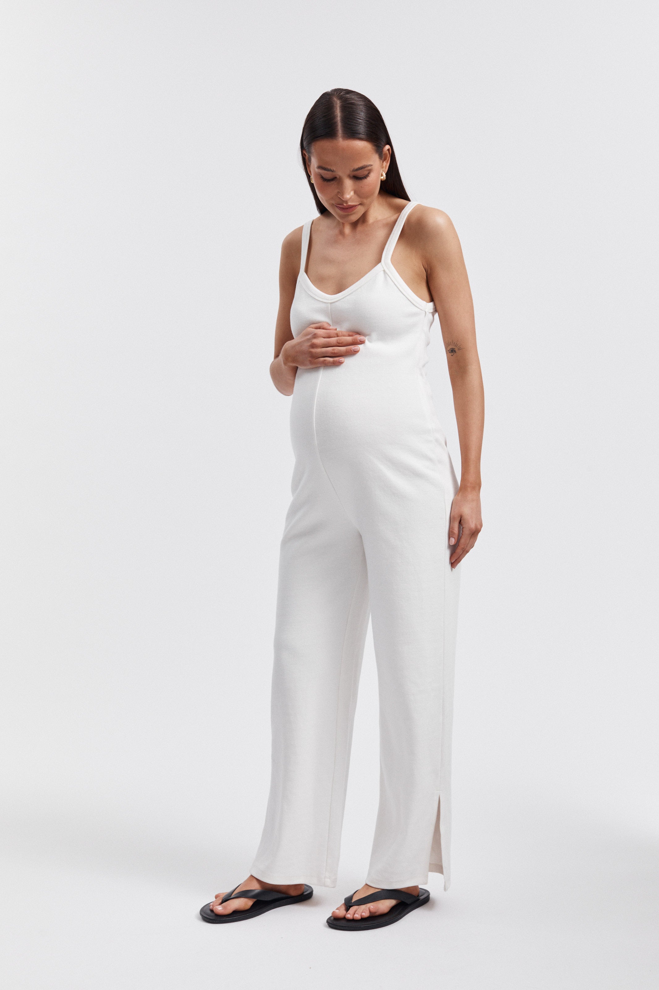 LÉGOE HERITAGE Hayman Rib Jumpsuit (Ivory) - FINAL SALE