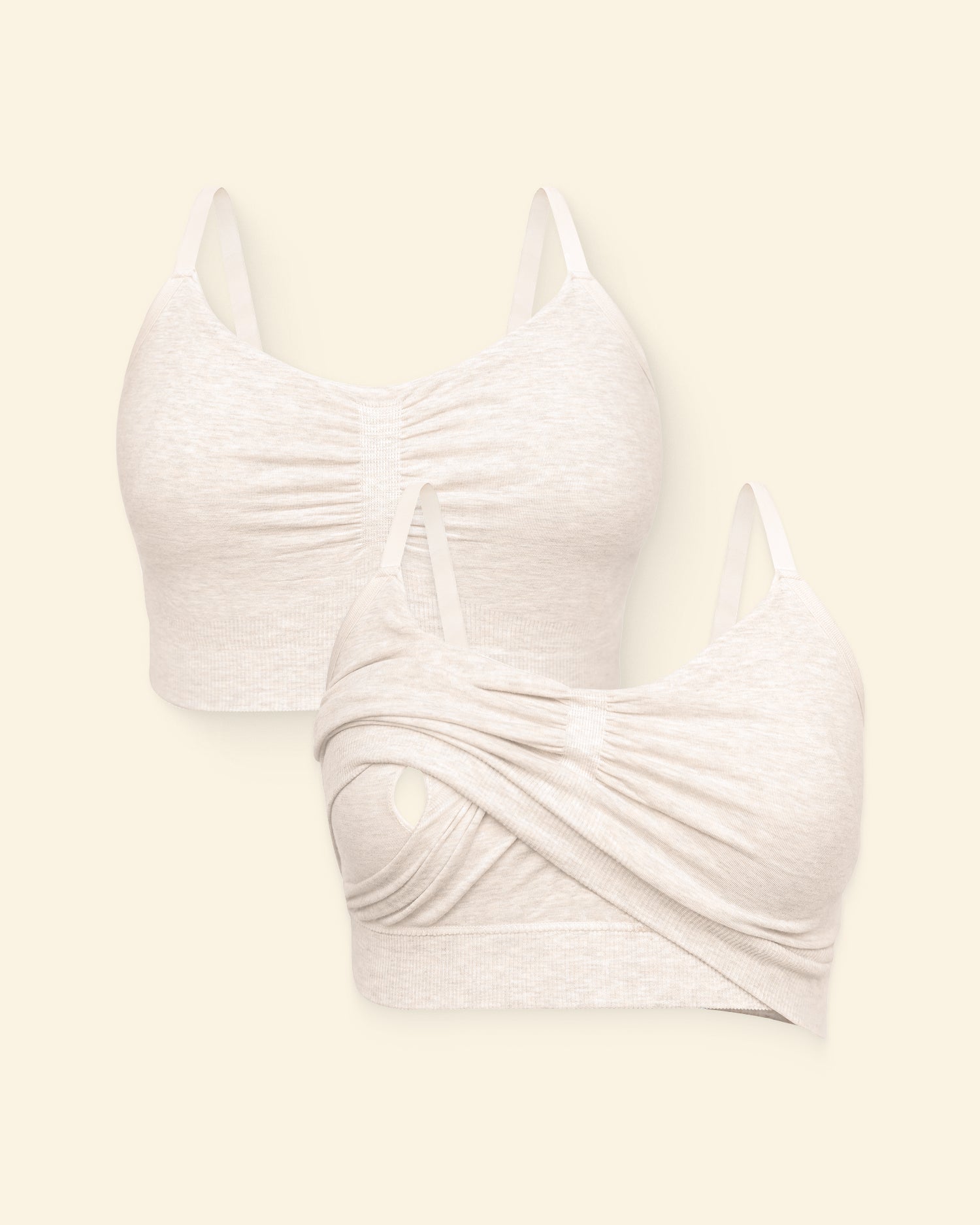 Kindred Bravely Sublime® Pumping Sleep Bra Two-Pack | Oatmeal Heather