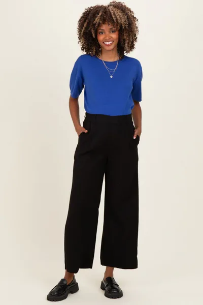 PinkBlush Black Elastic Waistband Maternity Trousers
