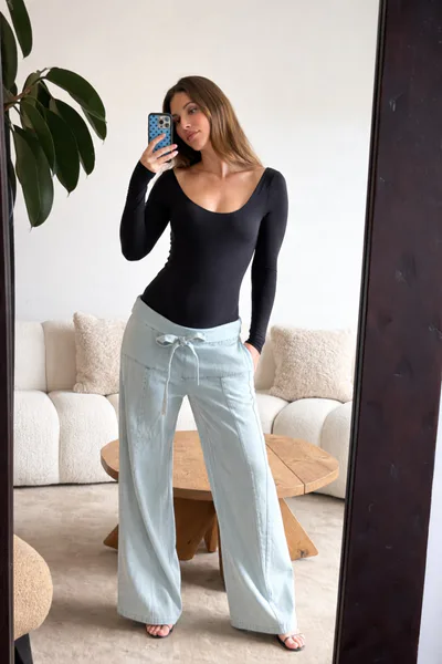 BUMPSUIT The Long Sleeve Scoop Neck Bodysuit