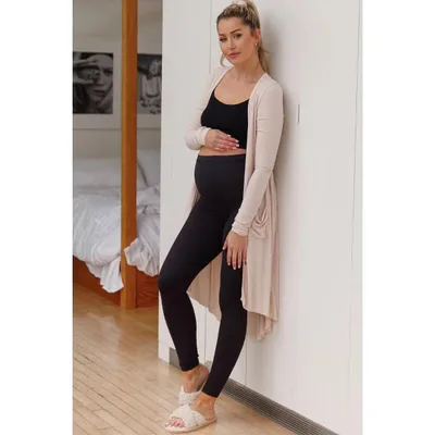 Target PinkBlush Black Solid Basic Maternity Leggings