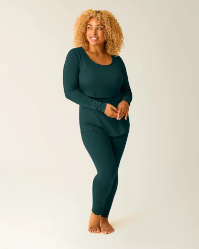 Kindred Bravely Jane Nursing Pajama Set | Evergreen