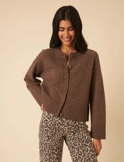 For The Creators Wool Crew Neck Cardigan