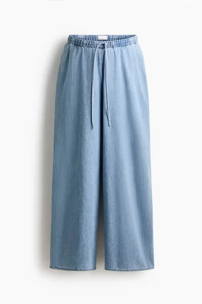 H&M MAMA Denim Drawstring Pants