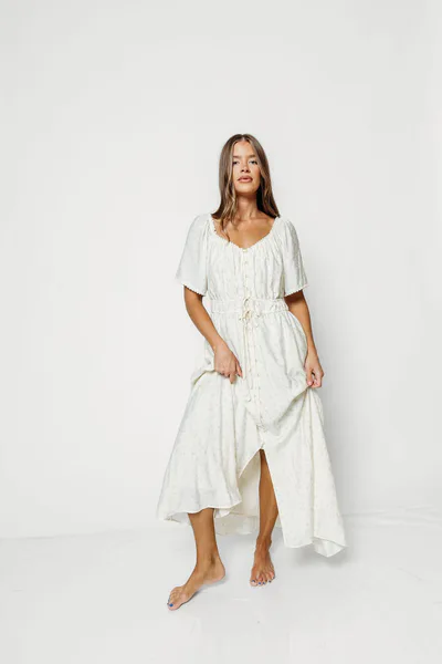 Worth Collective Honey Morning 100% Cotton Dress in Ivory Butter - Nursing & Bump Friendly *9/17 PRE-ORDER*  Fits Oversized Purposefully