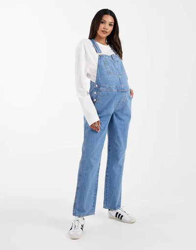 ASOS overalls in mid blue