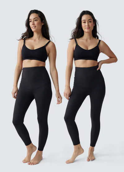 Ingrid & Isabel Postpartum Compression Leggings Two-Pack Bundle