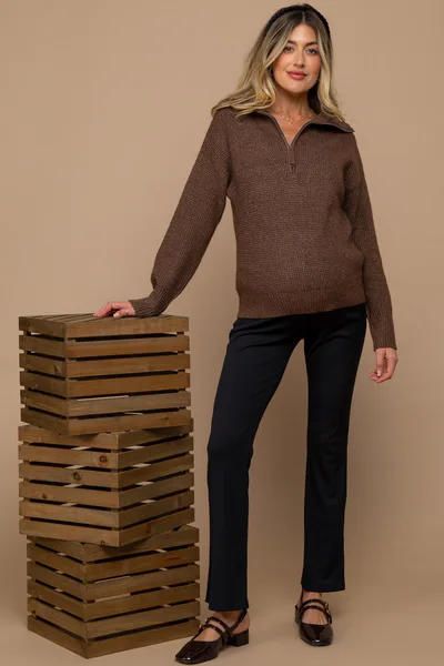 PinkBlush Black High Waist Maternity Kick Flare Pants