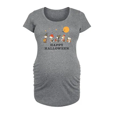 Kohl's Maternity Peanuts Happy Halloween Group Graphic Tee