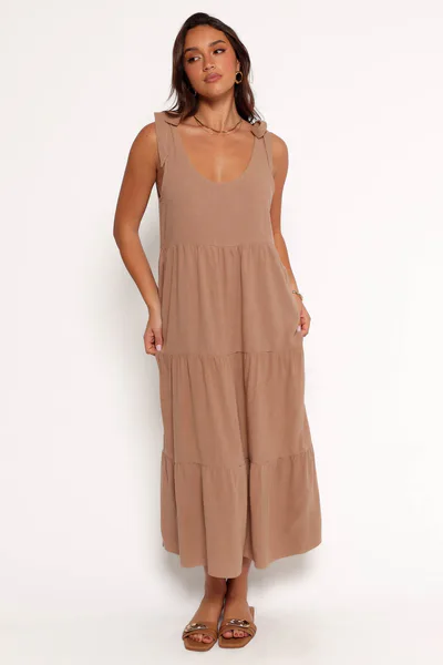Petal & Pup Marcy Midi Dress - Mocha