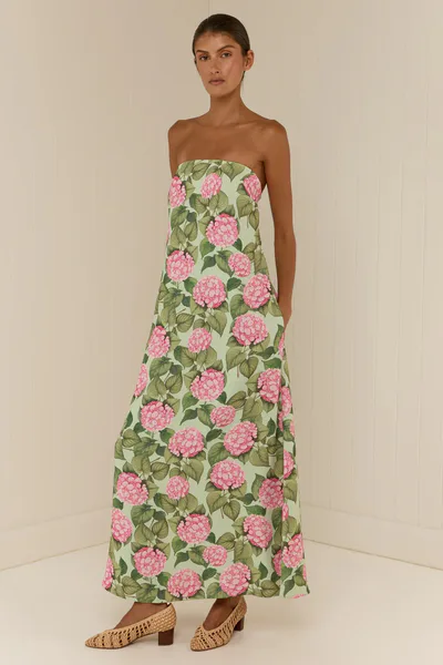 For The Creators Alessia Maternity Dress in Pink Jardin