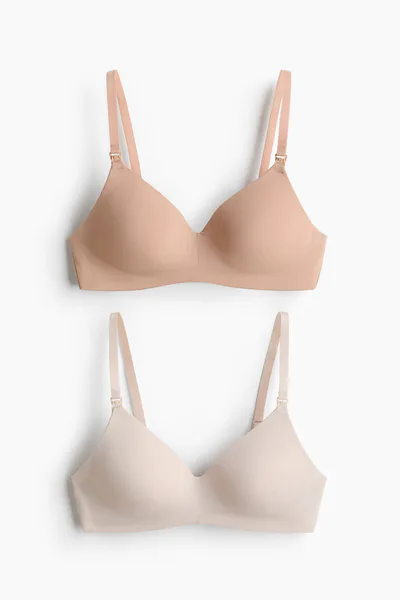 H&M MAMA 2-pack Padded Soft-cup Nursing Bras