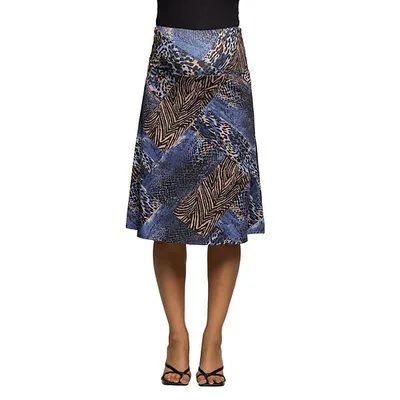 Kohl's Maternity 24Seven Comfort Apparel Animal Patchwork Print Maxi Skirt