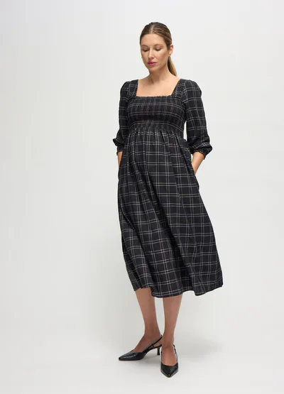 Ingrid & Isabel The Breeze Ruffle Sleeve Midi Maternity Dress