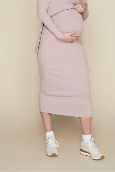 Apparalel Sapphire Maternity Skirt in Blush