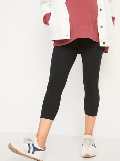 Old Navy Maternity Full-Panel Cropped Leggings