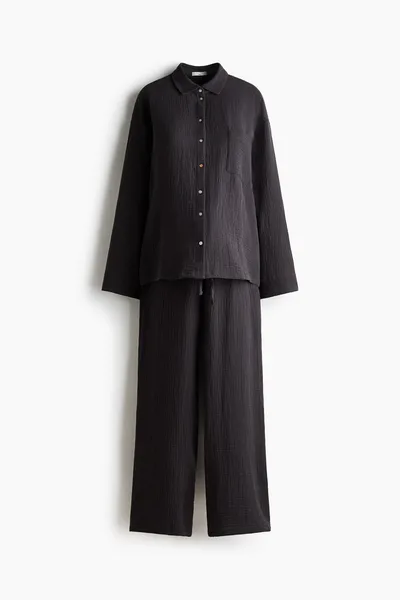 H&M MAMA Cotton Muslin Pajamas
