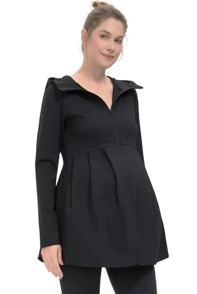 Kimi + Kai Kimi + Kai Maternity "Lyla" Fit & Flare Hooded Jacket