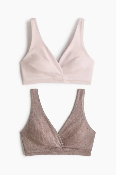H&M MAMA 2-pack Cotton Nursing Bras