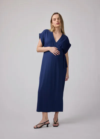 Ingrid & Isabel Essential Wrap Maternity Midi Dress