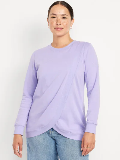 Old Navy Maternity SoComfy Crossover Nursing Tunic Sweatshirt