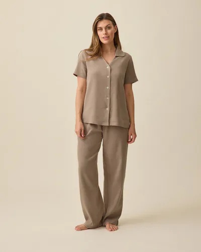 Kindred Bravely Cotton Bamboo Pajama Set | Taupe