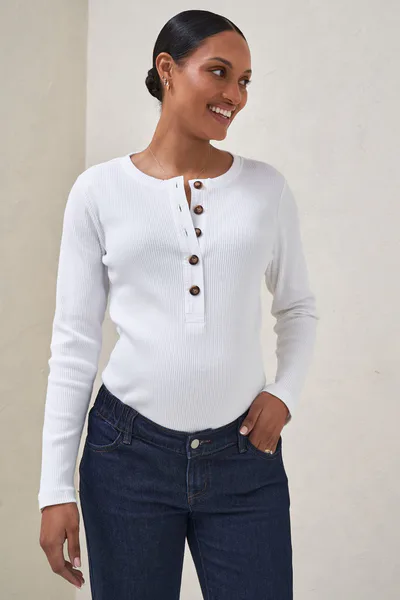 Bae the Label On My Mind Henley - Ivory*