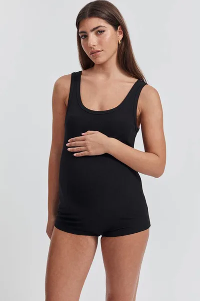Legoe Heritage Cotton Rib Bodysuit (Black) - FINAL SALE