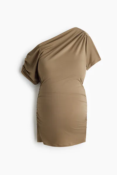 H&M MAMA Draped One-Shoulder Top