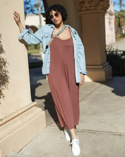 Kindred Bravely Charlie Maternity & Nursing Romper | Redwood