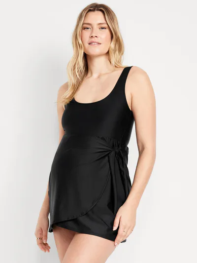 Old Navy Maternity Classic Wrap Swim Dress