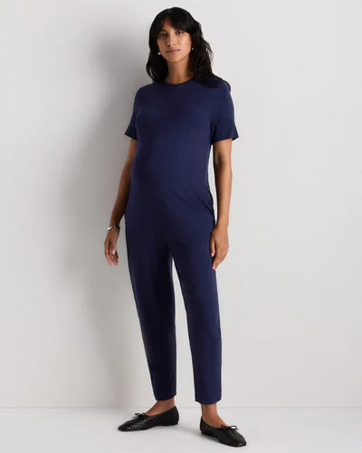 Quince Bamboo Jersey Maternity Everyday Jumpsuit