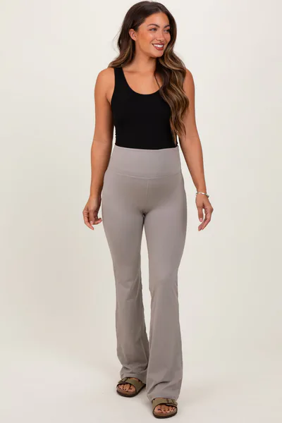 PinkBlush Light Grey Maternity Flared Leggings