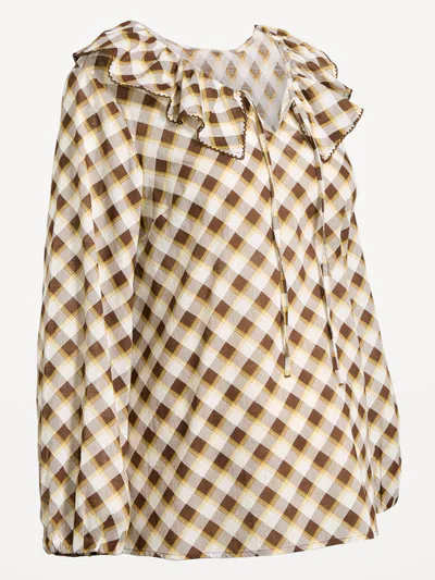 Old Navy Maternity Ruffle-Collar Popover Top