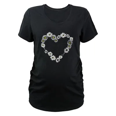 Kohl's Maternity Heart Of Daisies Graphic Tee