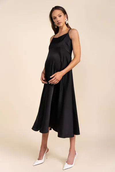 Apparalel Sahara Maternity Dress in Black