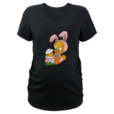Kohl's Maternity Looney Tunes Tweety Bird Easter Bunny Graphic Tee