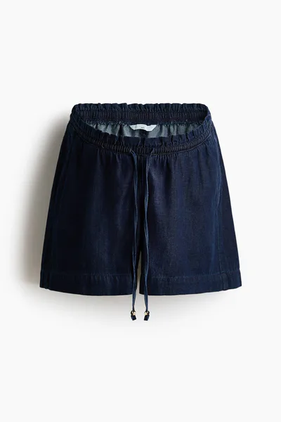 H&M MAMA Denim Drawstring Shorts