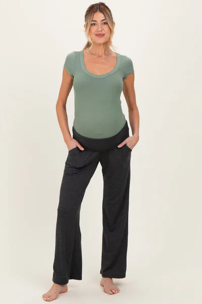 PinkBlush Charcoal Maternity Yoga Pants