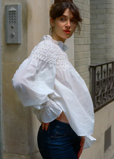 HATCH The Scarlett Smocked Top